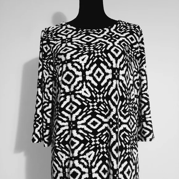 Chicos Black and White Sheath Dress - Picture 3 of 12